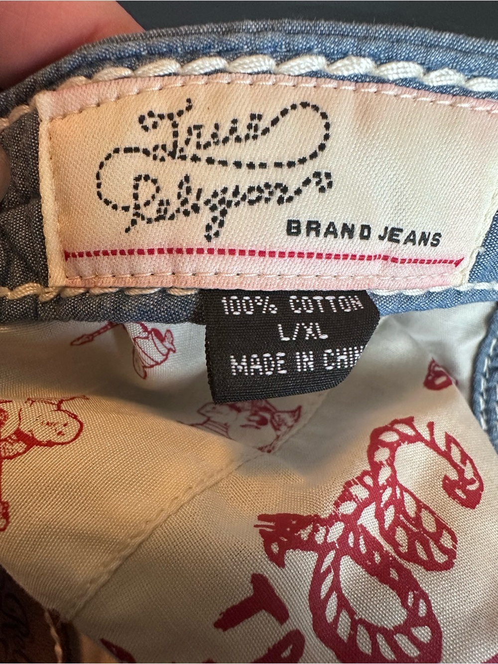 VTG Y2K True Religion Light Blue Distressed Cotton Cadet - Picture 10 of 11